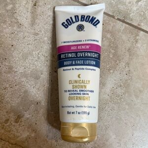 Gold Bond Age Renew Retinol Overnight Body & Face Lotion - 7 oz Full Size